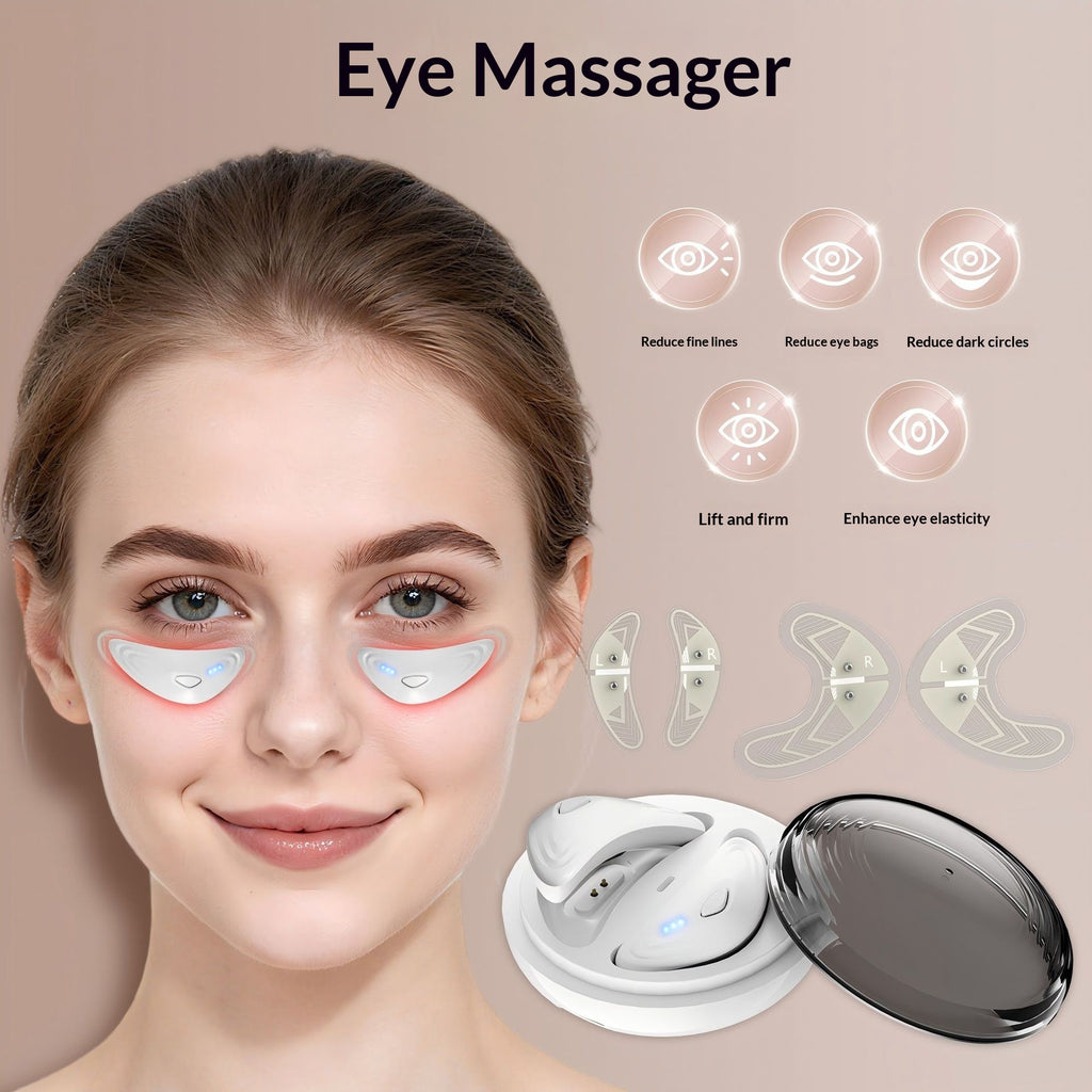 Masajeador Ocular Antiaojeras y Bolsas con Luz Roja